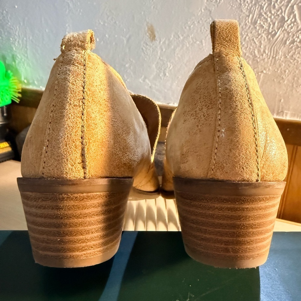 Lucky Brand Mahzan Tan Leather Slip on Loafers - Picture 5 of 7